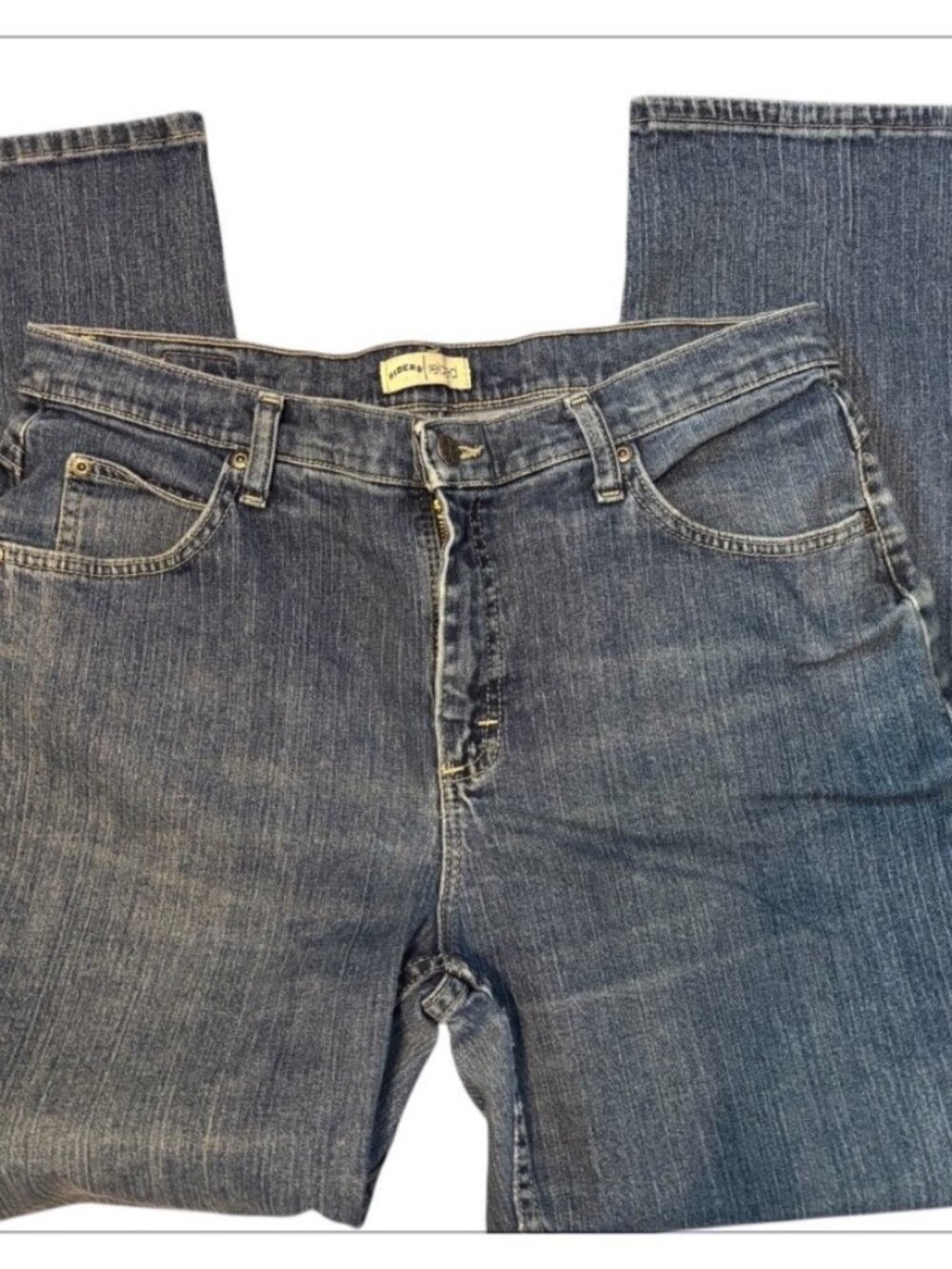 Riders Relaxed Straight Leg Medium Wash Women’s Denim Jeans Size 14M